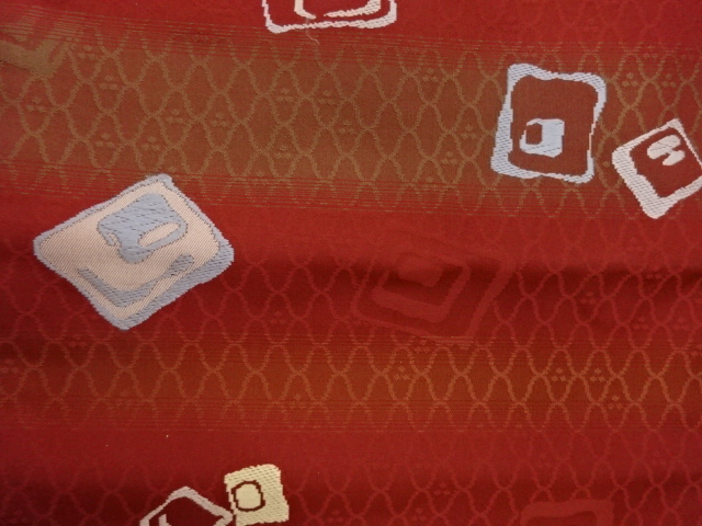  色紙散らし模様織出し名古屋帯